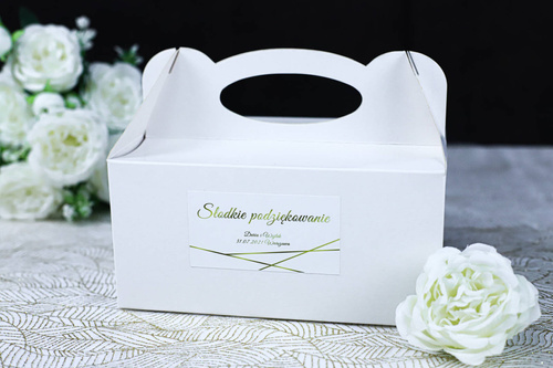 Naklejki personalizowane na pudełka na ciasto - 30 szt.