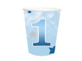 Birthday cups Stars blue - 250 ml - 6 pcs.
