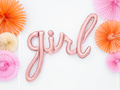 Foil balloon pink gold inscription Girl - 77 x 70 cm