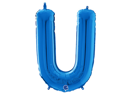 SuperShape Letter "U" Blue Foil Balloon - 66 cm - 1 pc