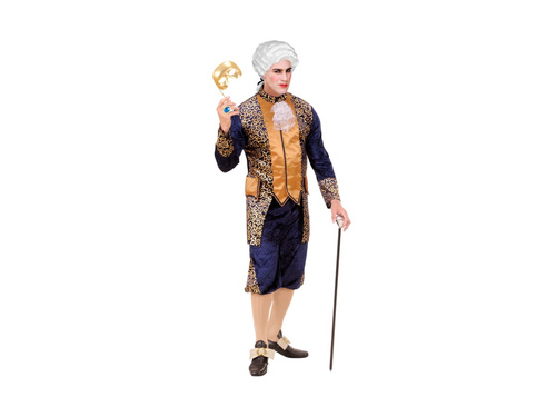 Strój Markiza aksamitnego - niebieski