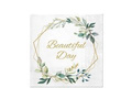 Beautiful Day wedding napkins with leaves - 33 cm - 20 pcs.