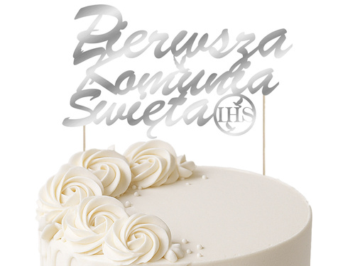 IHS 1st Holy Communion cake topper - 1 pc.