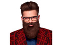 Brown beard and mustache