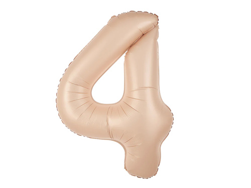 Foil balloon caramel number 4 - 100 cm - 1 pc.