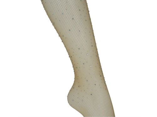 Tights small mesh with rhinestones