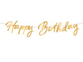 Banner with the inscription Happy Birthday gold - 110 cm - 1 pcs.