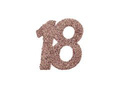 Brocade table decoration number 18 rose gold - 6 cm - 6 pcs.