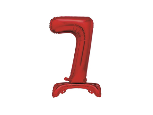 Foil balloon standing number 7 red - 76 cm - 1pc.