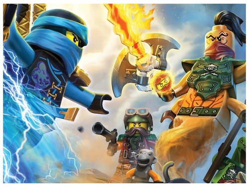 Dekoracyjny opłatek tortowy Ninjago - A4