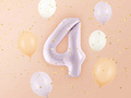 Number 4 Purple Foil Balloon - 72 cm - 1 pc