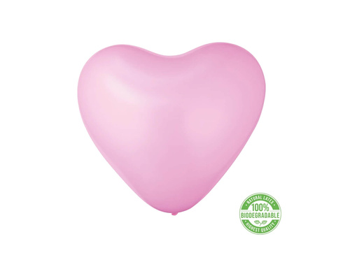 Pink hearts latex balloons - 30 cm - 6 pcs.