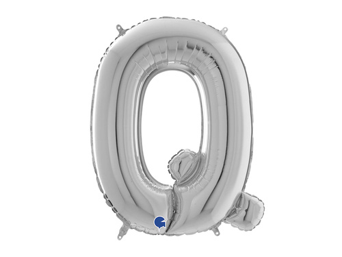 SuperShape Letter "Q" Silver Foil Balloon - 66 cm - 1 pc