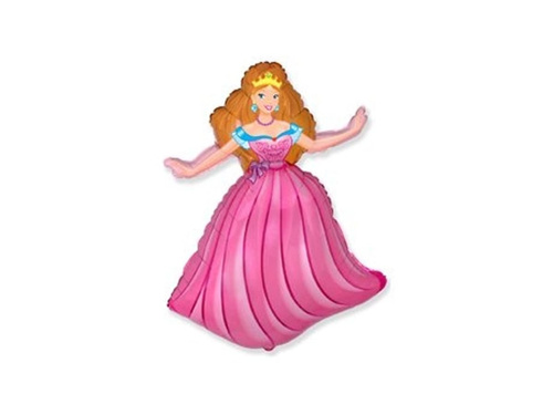 Princess foil stick balloon - 36 x 25 cm - 1 pc