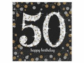 Serwetki na pięćdziesiąte urodziny - 33cm - 16 szt.