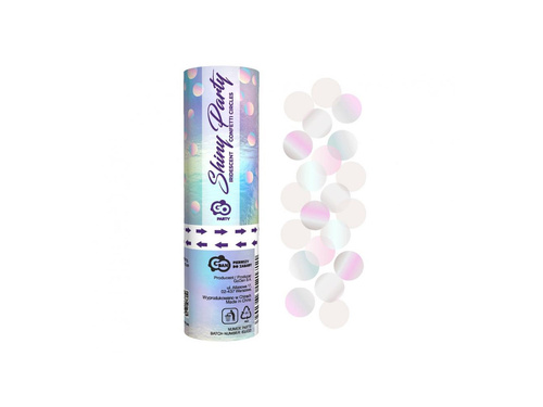 Shooting tube - iridescent circles - 15 cm - 1 pcs.