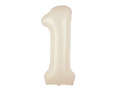Foil balloon cream number 1 - 100 cm - 1 pc.