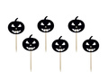 Halloween pumpkin muffin picks - 6 pcs.