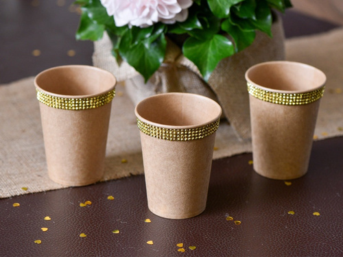 Brown cups - 10 pcs.