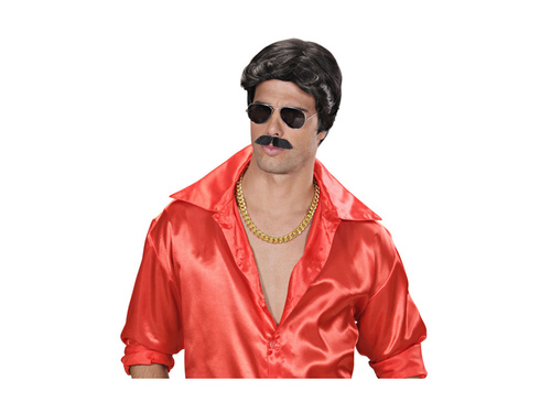 Czarna peruka Playboy Dream Hair z wąsami