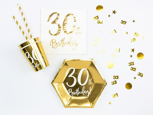 Metallic gold confetti 30 - 15 g.