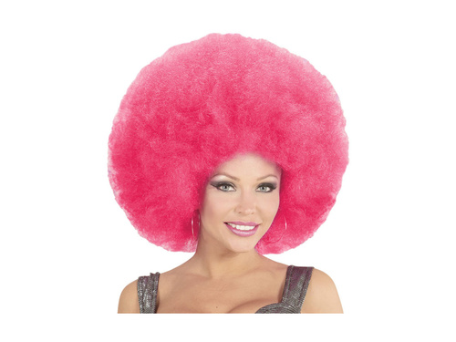 Różowa wysoka peruka afro wysokiej jakości