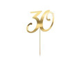 Cake topper for 30th birthday gold - 20,5 cm - 1 pcs.