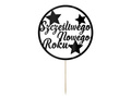 Cake topper Szczęśliwego Nowego Roku, paper - 1 pc