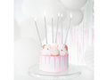 Silver Candles 13.5 cm - 6 pcs