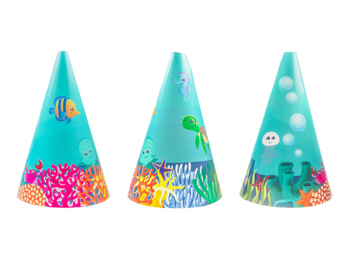 Paper caps Underwater World - 6 pcs.