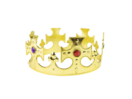 Crown of the King adjustable - gold - 1 piece.