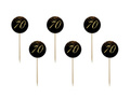 Sparkling picks for seventieth birthday - 6 pcs.