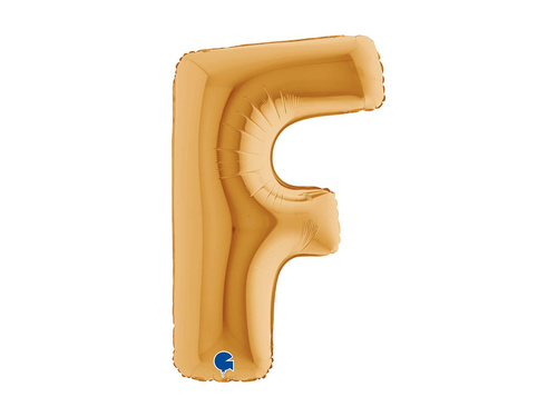 Balon foliowy literka F złoty - 40" - 1 szt.