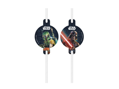 Star Wars birthday straws - 4 pcs.