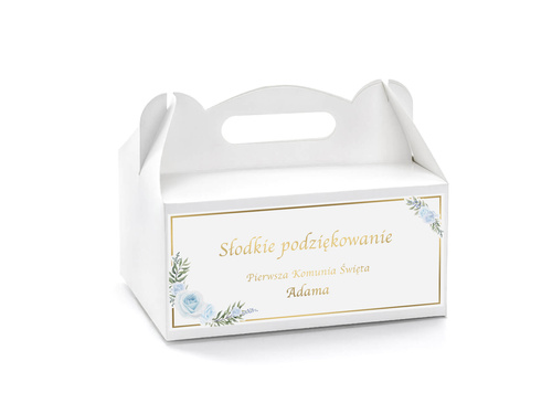 Decorative cake box white - 6 pc
