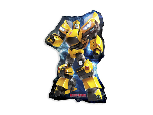 Balon foliowy do patyka Transformers Bumblebee - 28 x 18 cm - 1 szt.