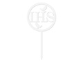 White plexiglass topper for IHS I Holy Communion cake - 1 pc.