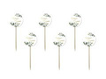 Stampers for bachelorette party with green leaves white - 7 cm - 6 pcs.