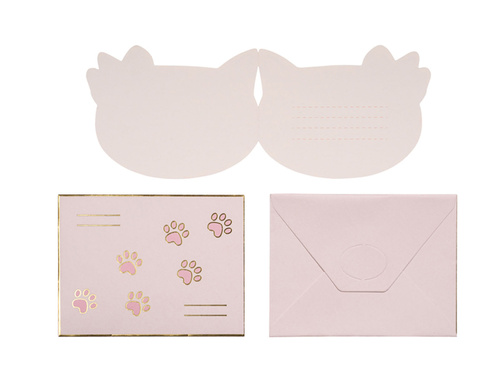 Cat Invitation - 6 pcs