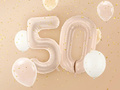 Number 5 Beige Foil Balloon - 72 cm - 1 pc