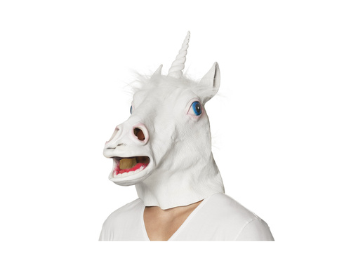 Maska lateksowa Śnieżny Jednorożec