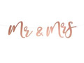 Mr&Mrs banner - pink gold - 68 cm - 1 pcs.