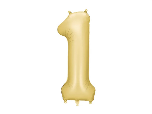 Balon foliowy złota cyfra 1 - 86 cm - 1 szt.