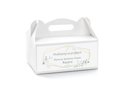 Decorative cake box white - 6 pc