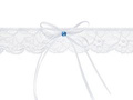 White lace garter with bow - 1 pc