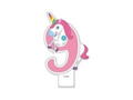 Unicorn candle no 9 - 1 pc