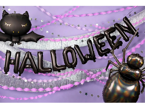 Balon foliowy napis Halloween czarny - 46 cm