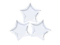Silver Star foil balloons - 23 cm - 3 pcs.