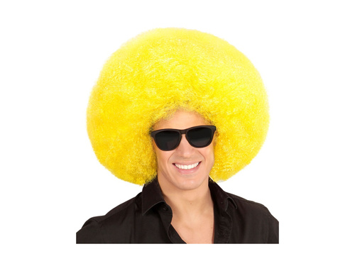 Żółta duża peruka afro wysokiej jakości