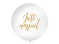 Just married printed giant balloon - 1 meter - 1 pc.